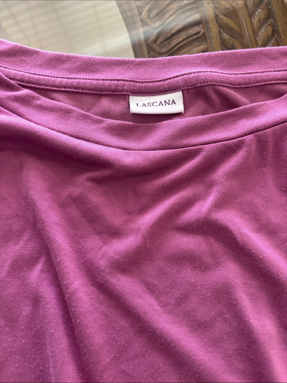 Lascana Women's Short Sleeve Tee in Magenta
